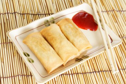 No-fry Egg Rolls with Dipping Sauce