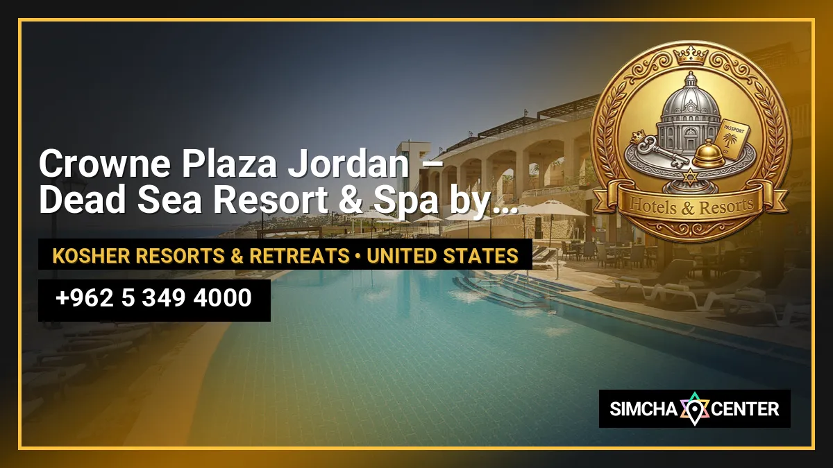 Crowne Plaza Jordan – Dead Sea Resort & Spa by IHG — Kosher Hotels & Lodging